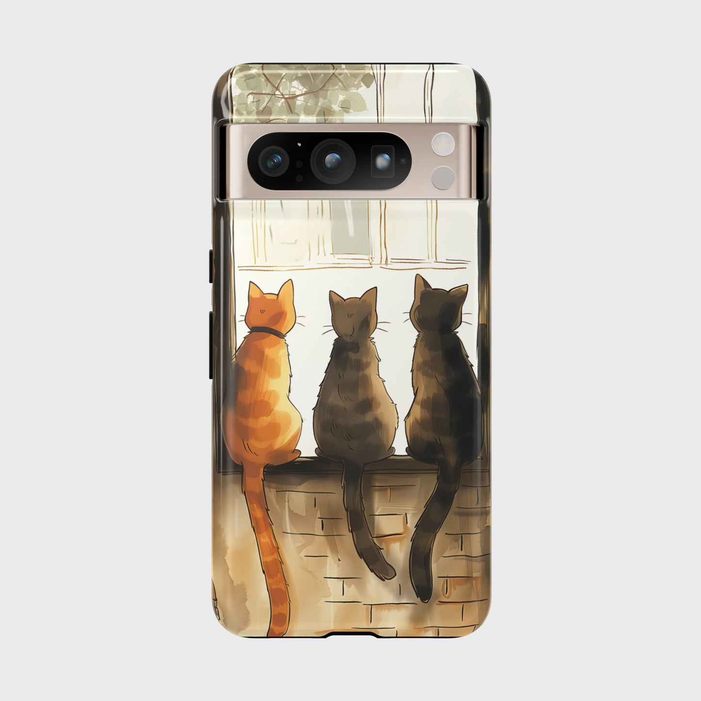 Three Cats Design Google Pixel Phone Case