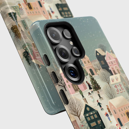 Christmas Village Design Phone Case for Galaxy S series Phones
