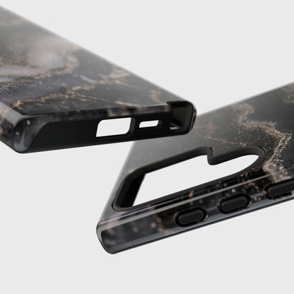 Black Marble Design Samsung Phone Case