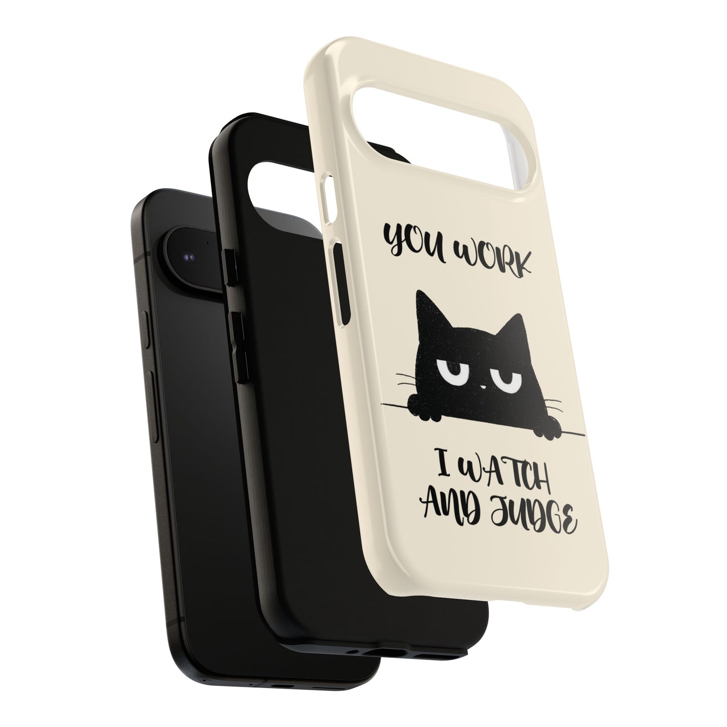 The Judgy Supervisor – Funny Black Cat Design Phone Case for Google Pixel