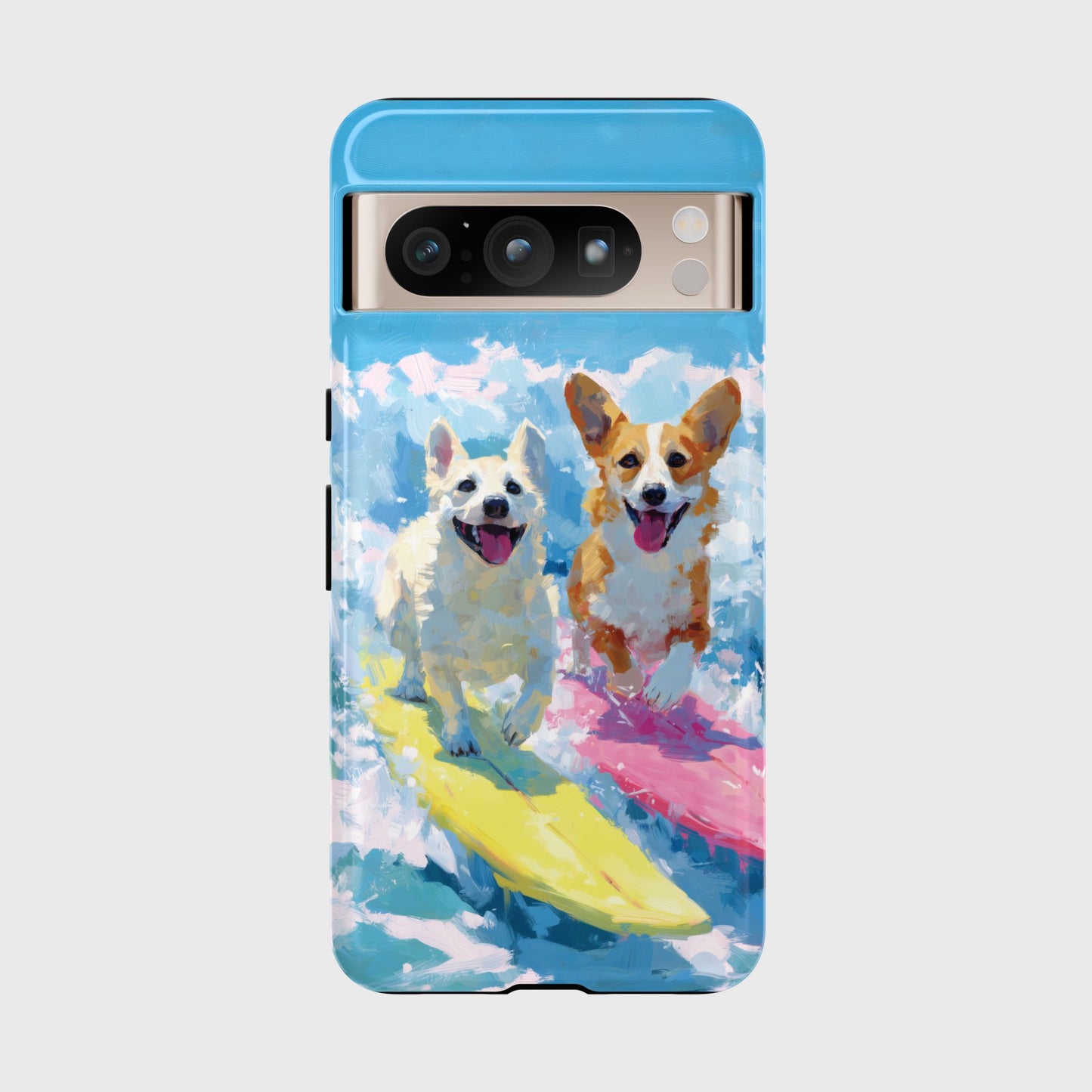 The Summer Surf Dogs – Impasto Action Design Phone Case for Google Pixel