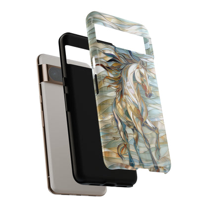 Stained Glass Running Horse Design Google Pixel Phone Case