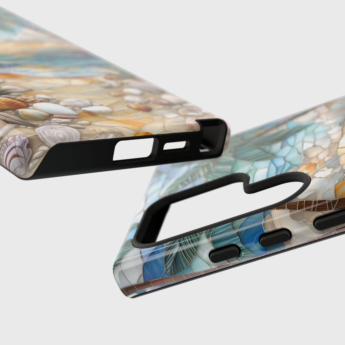 Enchanting Beach Stained Glass Mosaic Design Case for Galaxy S series Phones