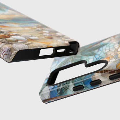 Enchanting Beach Stained Glass Mosaic Design Case for Galaxy S series Phones