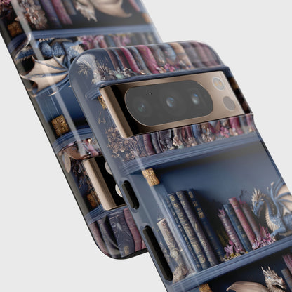 Fantasy Dragon Bookshelf Design Phone Case for Google Pixel