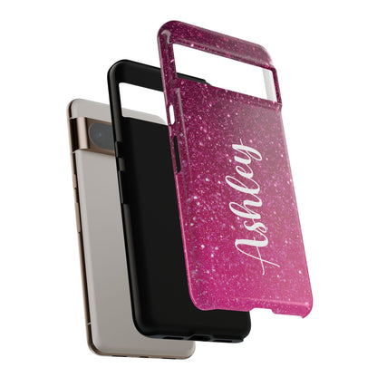 Personalisable Faux Red Glitter Design Phone Case for Google Pixel