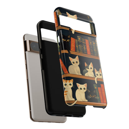 Cute Cats Library Design Google Pixel Phone Case