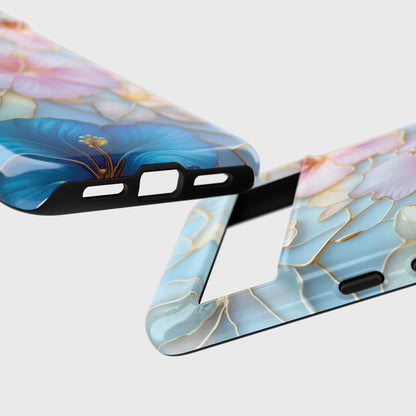 Pastel Hibiscus Stained Glass Design Phone Case for Google Pixel