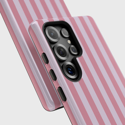 Personalisable Striped Design (Pink) Phone Case for Galaxy S series Phones