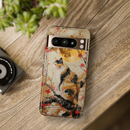 Calico Cat in Chinese Art Painting Design Google Pixel Phone Case