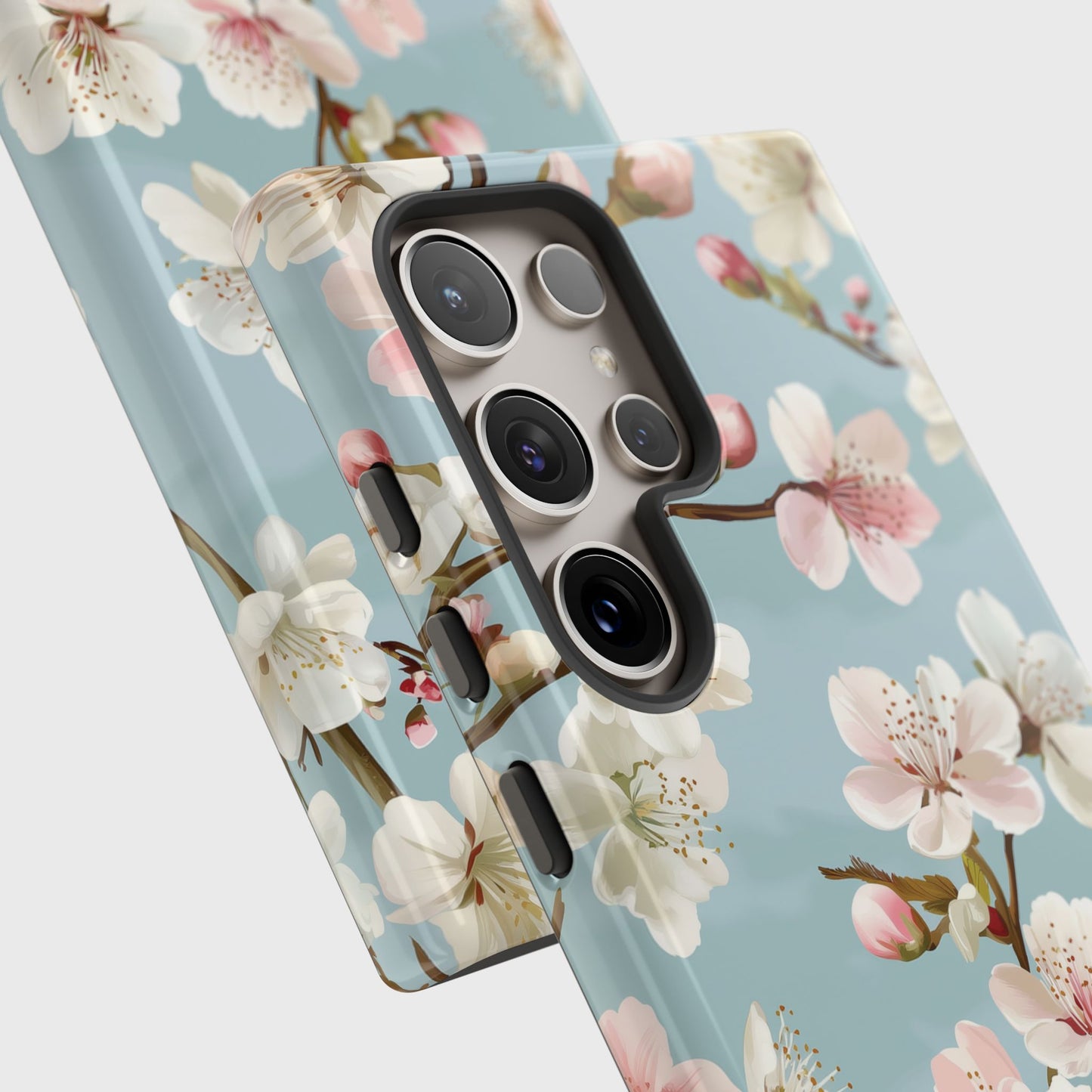 Retro Cherry Blossom Floral Design Samsung Phone Case