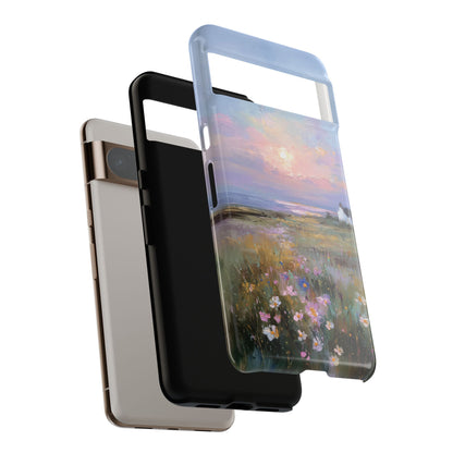 The Coastal Cottage – Impressionist Landscape Design Phone Case for Google Pixel