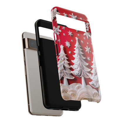 Christmas Tree Paper Quilling Art Design Google Pixel Phone Case