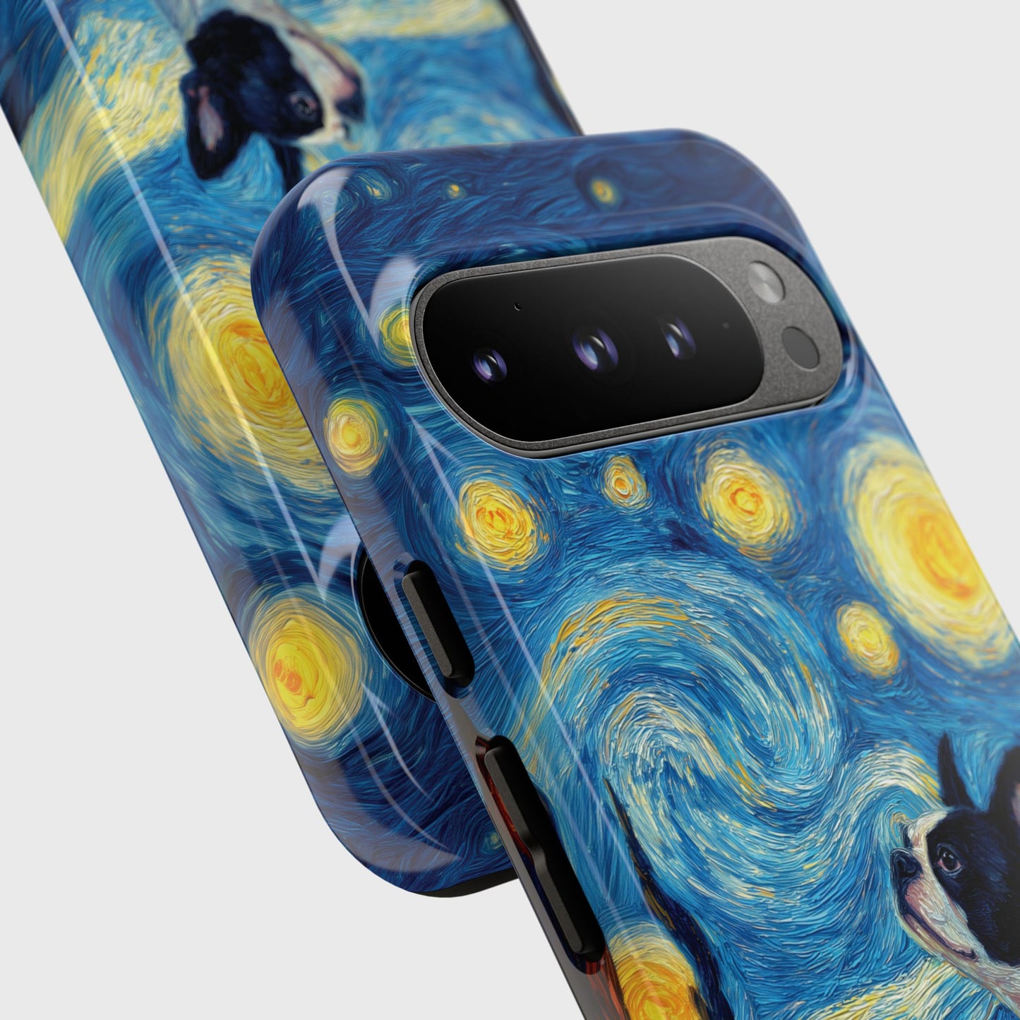 Barky Night (Boston Terrier) Design Phone Case for Google Pixel