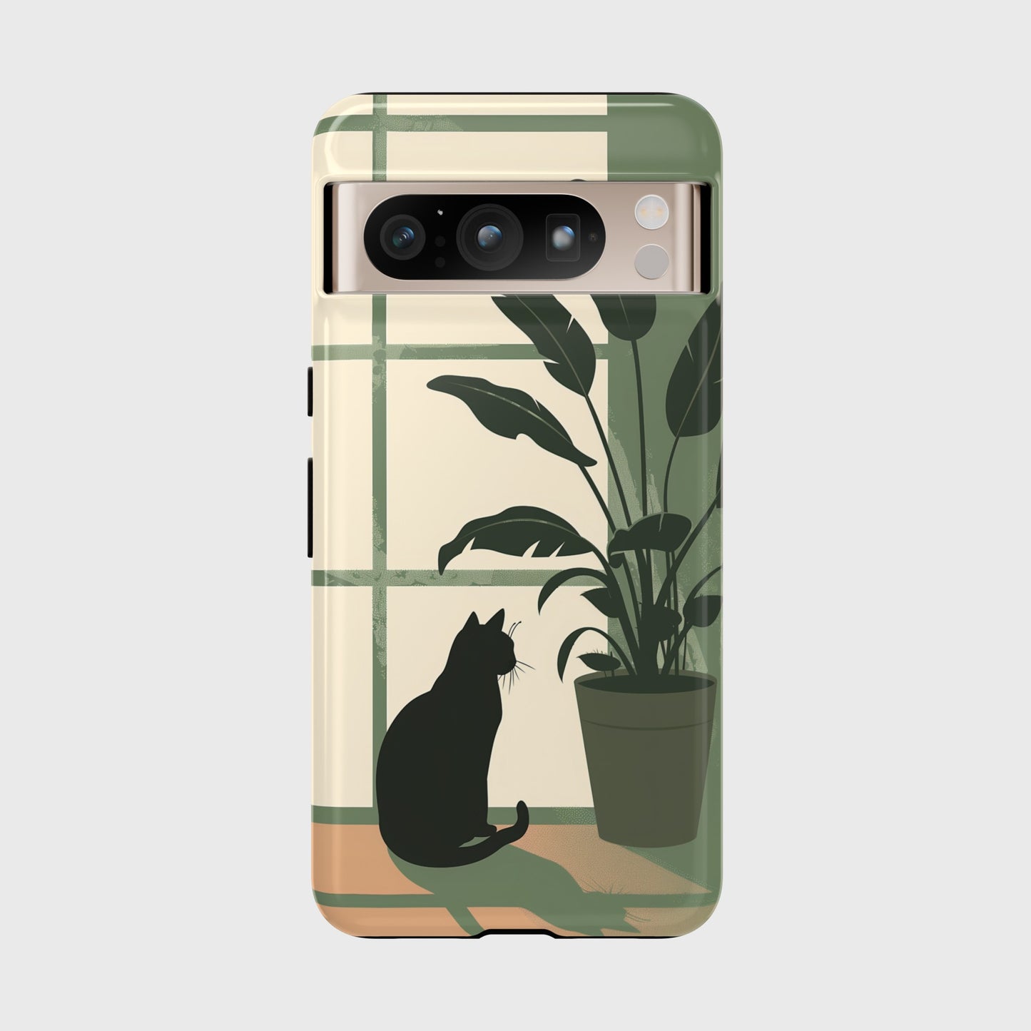 Cat Minimalist Art Design Google Pixel Phone Case