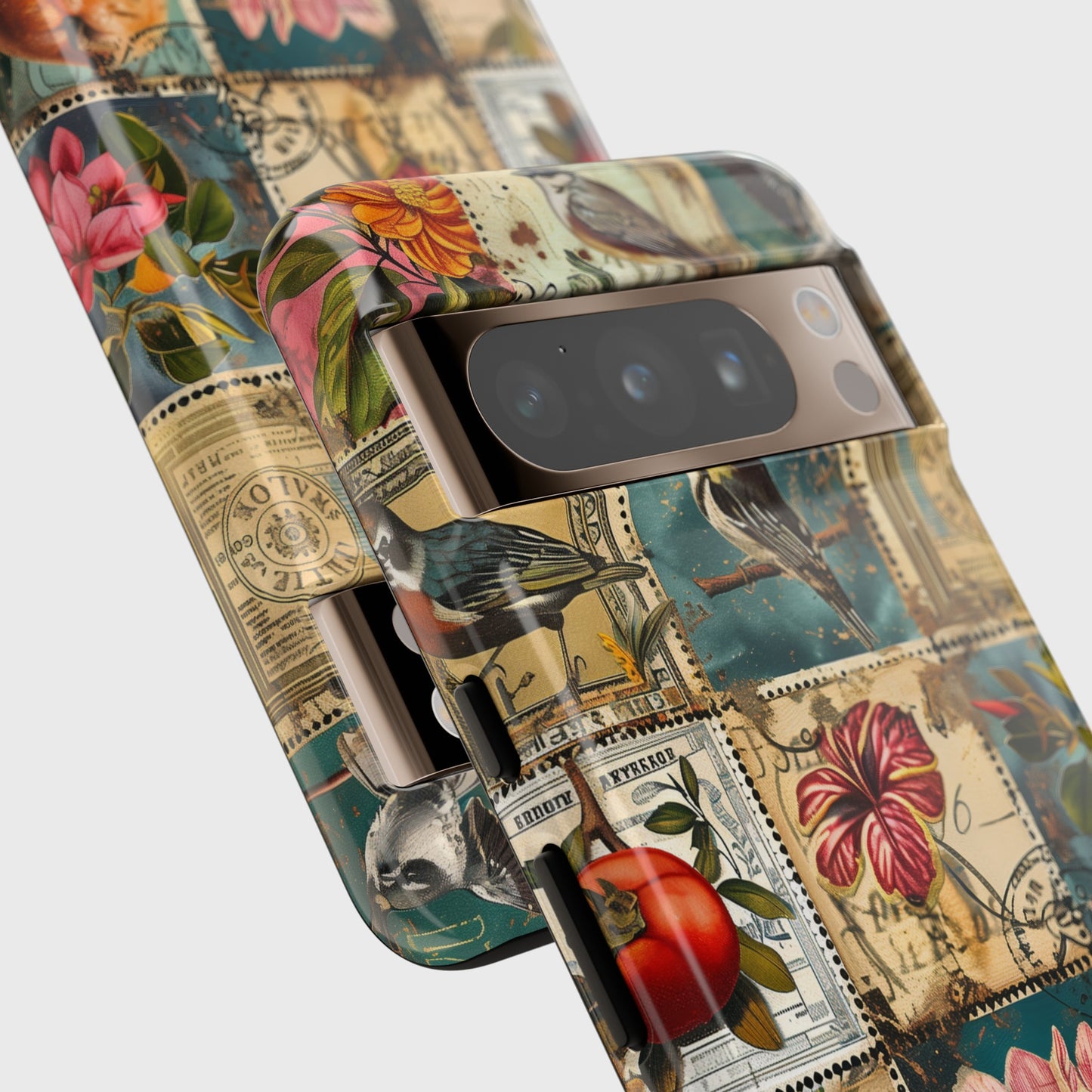 Old Vintage Stamps Collage Design Google Pixel Phone Case