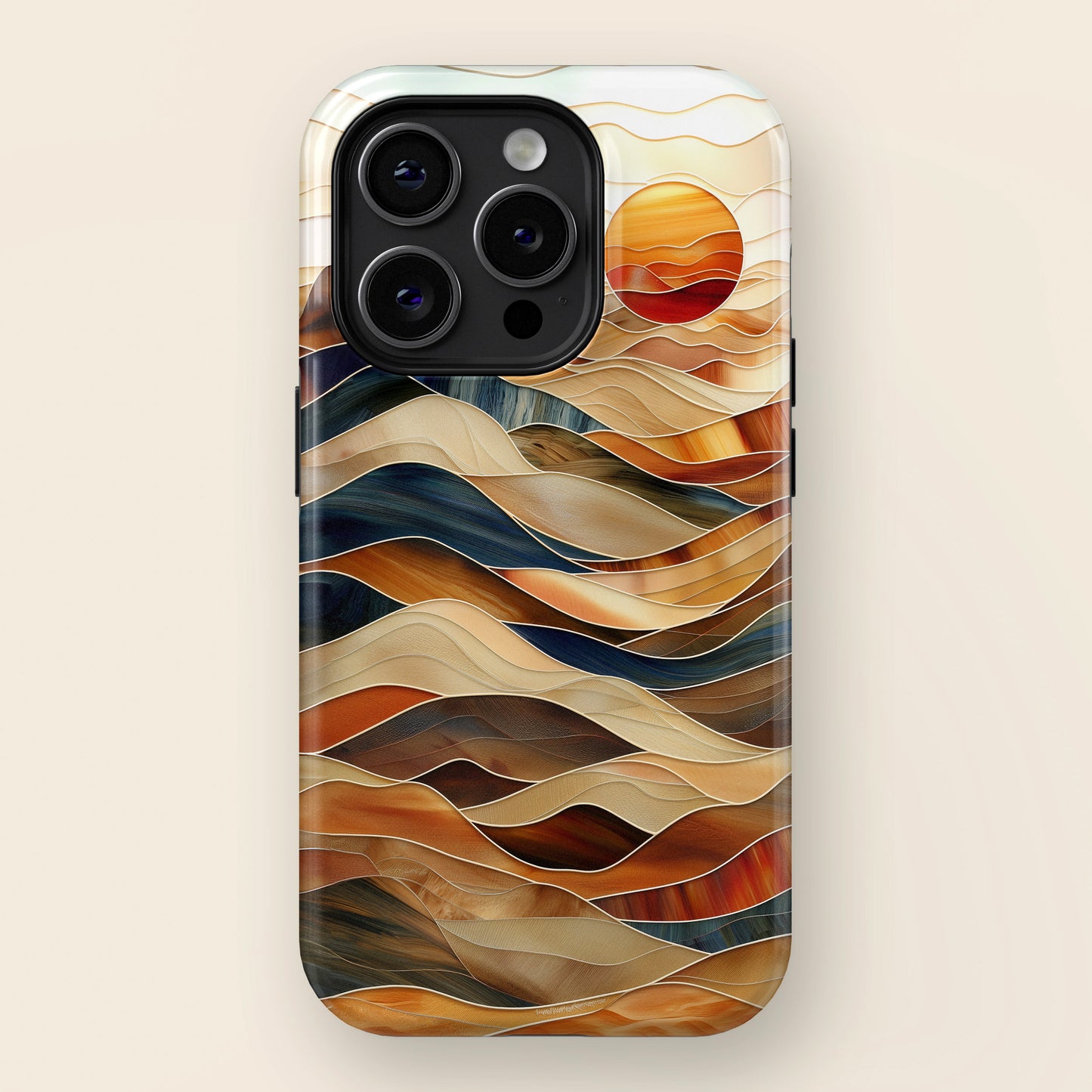 Abstract Desert Landscape Design iPhone Case