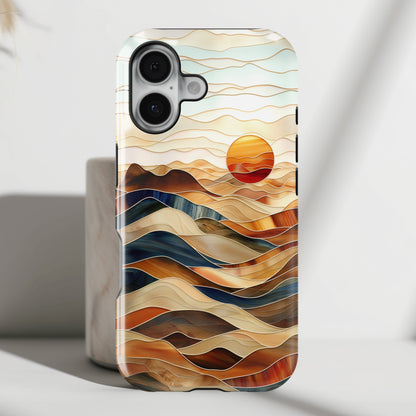 Abstract Desert Landscape Design iPhone Case