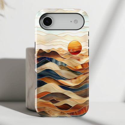 Abstract Desert Landscape Design iPhone Case
