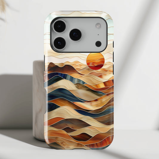 Abstract Desert Landscape Design iPhone Case