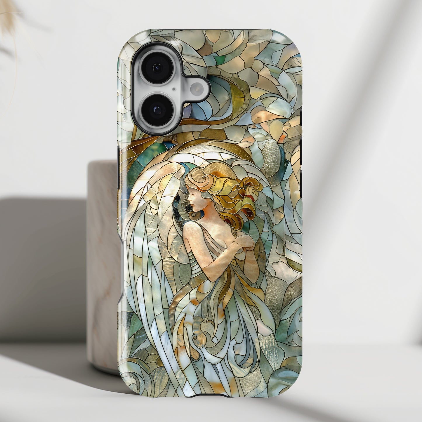 Angel Stained Glass Design iPhone Case