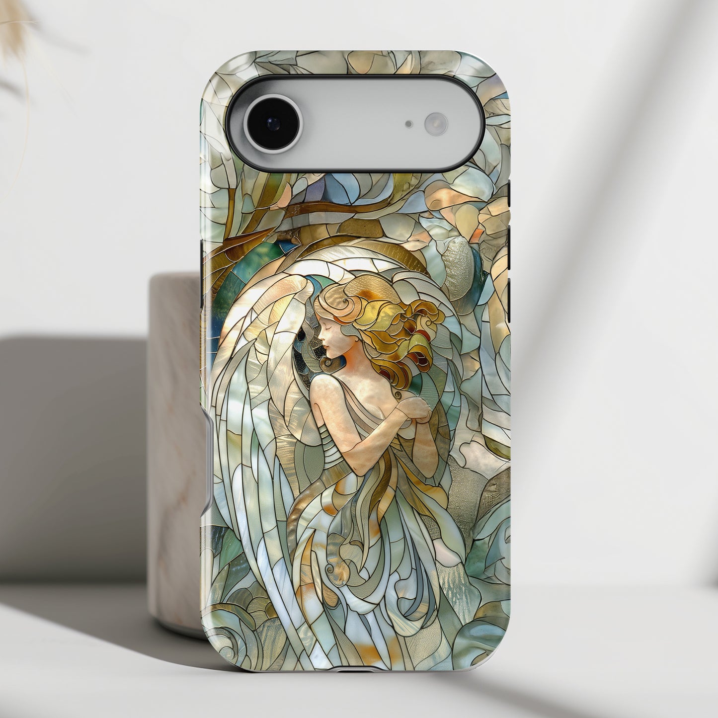 Angel Stained Glass Design iPhone Case