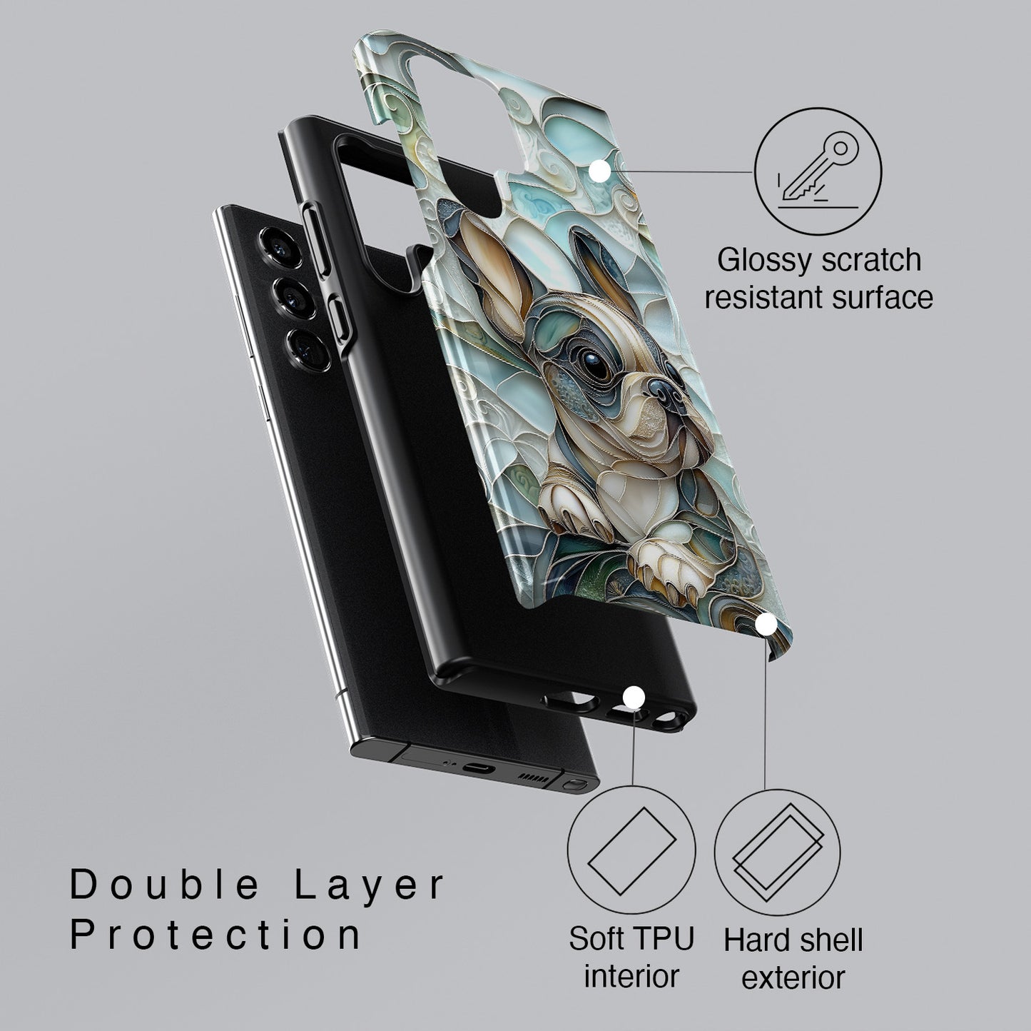 Baby Frenchie Design Phone Case for Galaxy S series Phones