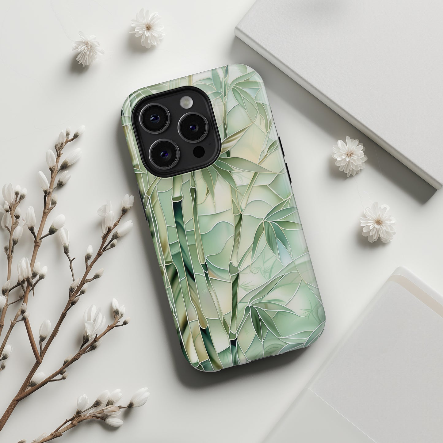 Bamboo Stained Glass Design iPhone Case