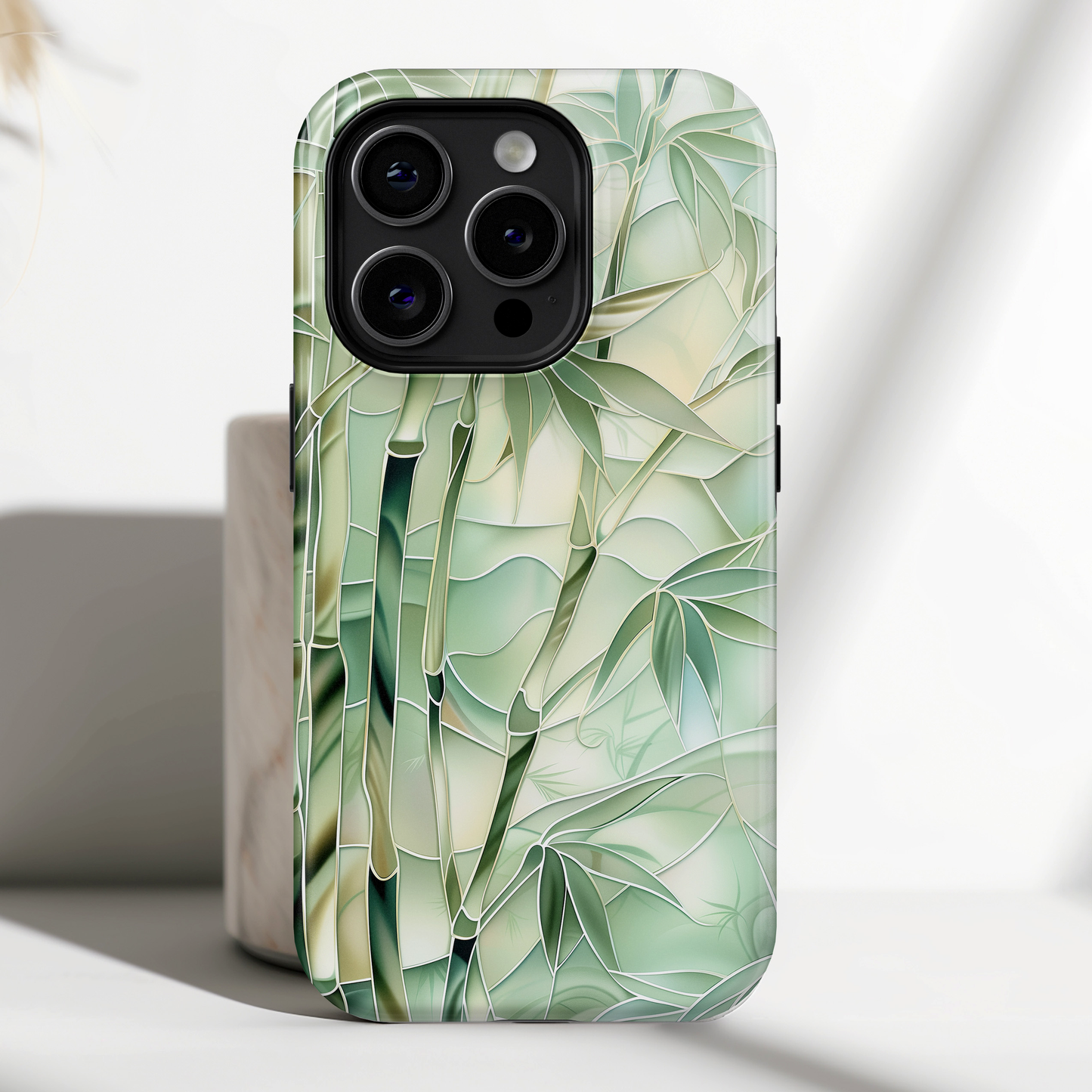 Bamboo Stained Glass Design iPhone Case