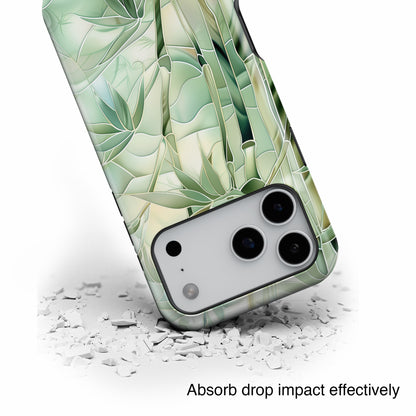 Bamboo Stained Glass Design iPhone Case