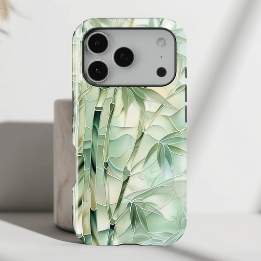 Bamboo Stained Glass Design iPhone Case