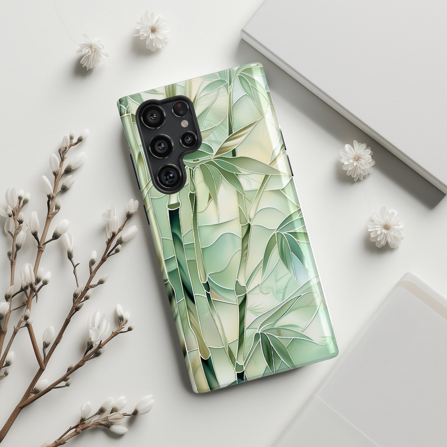 Bamboo Stained Glass Design Samsung Phone Case