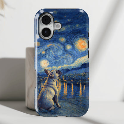 Barky Night (Frenchie) Design iPhone Case