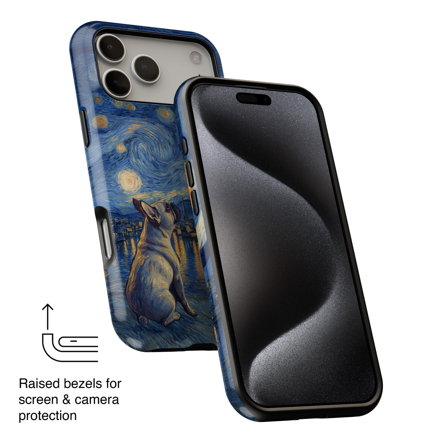 Barky Night (Frenchie) Design iPhone Case