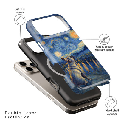 Barky Night (Frenchie) Design iPhone Case