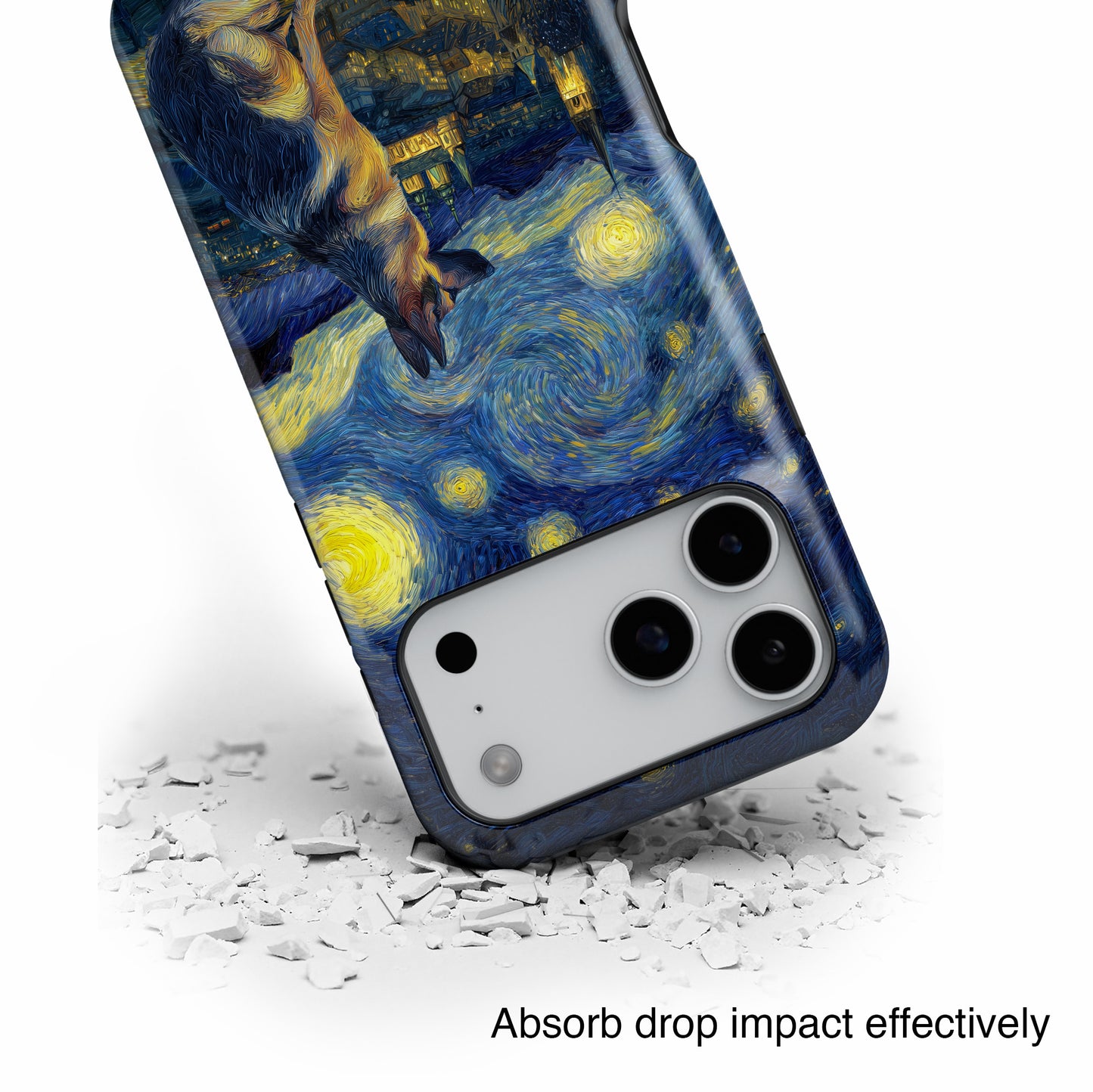 Barky Night (German Shepherd) Design iPhone Case