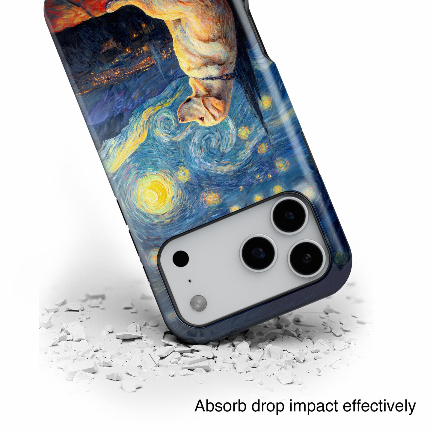 Barky Night (Golden Labrador) Design iPhone Case