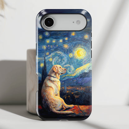 Barky Night (Golden Labrador) Design iPhone Case