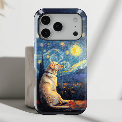 Barky Night (Golden Labrador) Design iPhone Case