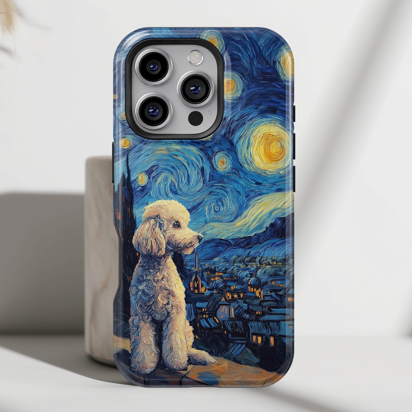 Barky Night (Poodle) Design iPhone Case