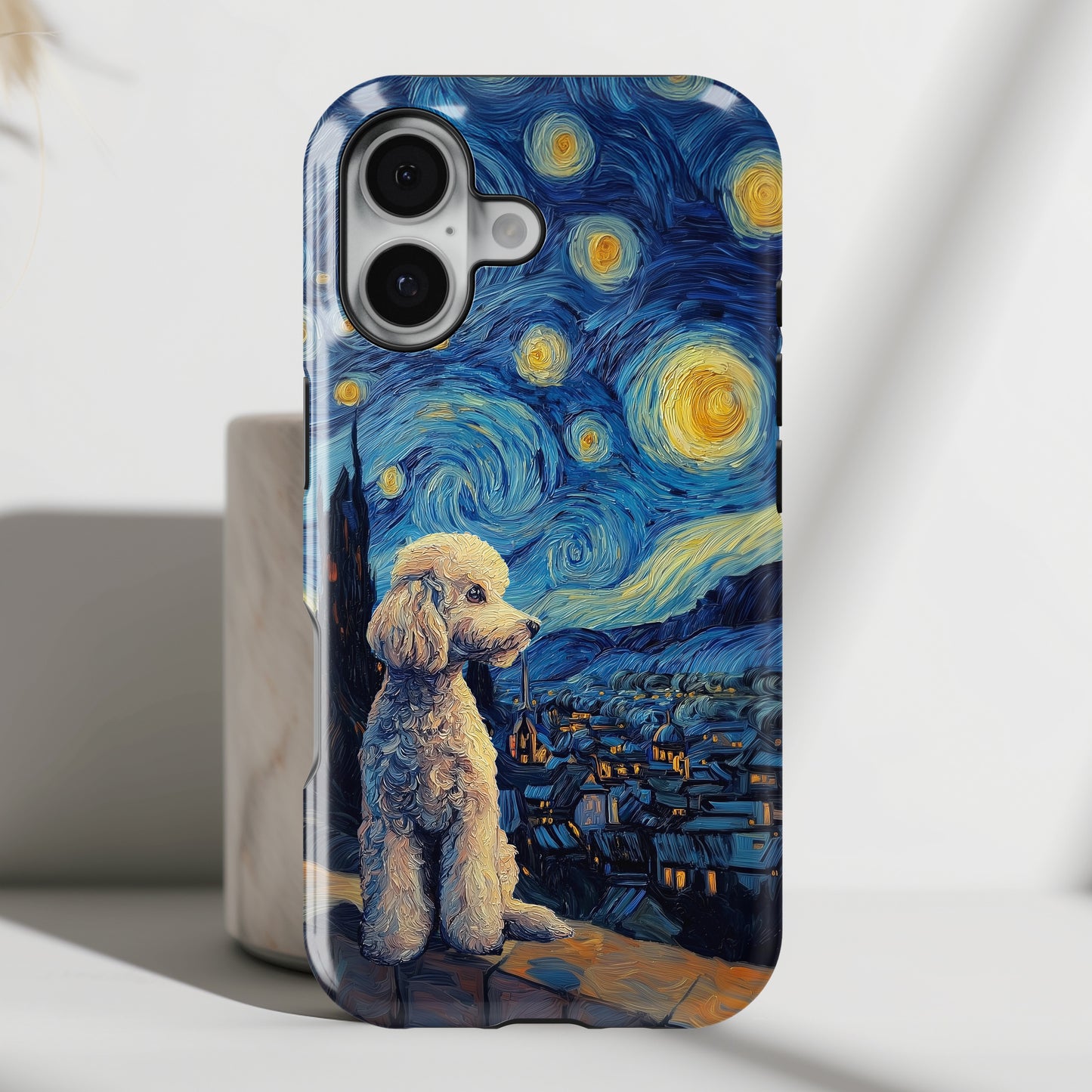 Barky Night (Poodle) Design iPhone Case