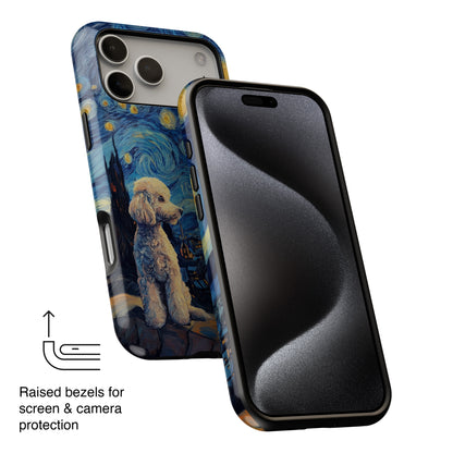 Barky Night (Poodle) Design iPhone Case