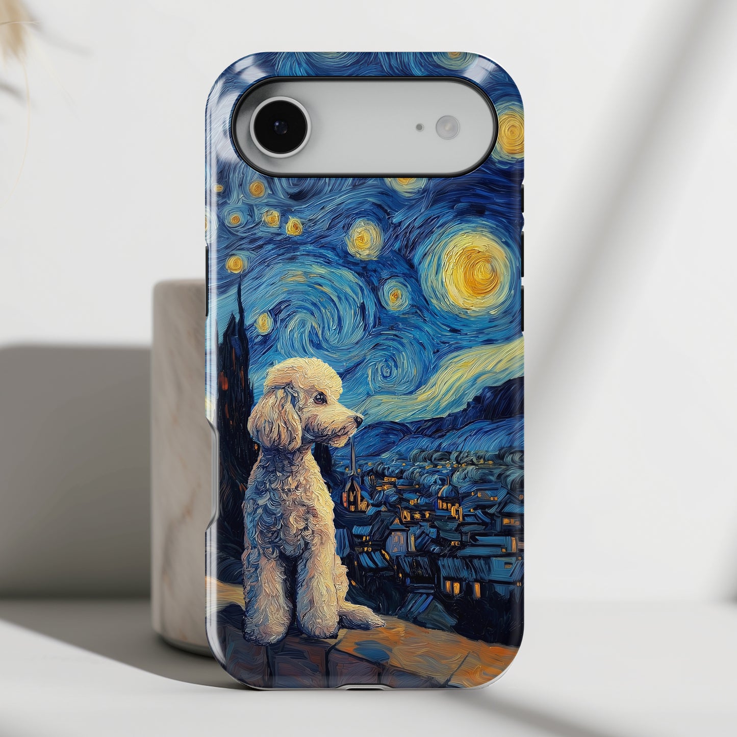 Barky Night (Poodle) Design iPhone Case