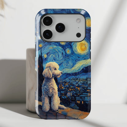 Barky Night (Poodle) Design iPhone Case