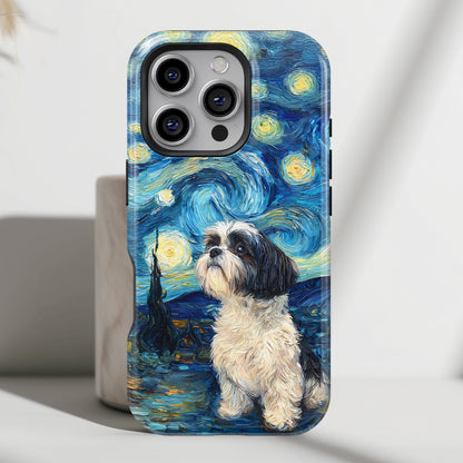 Barky Night (Shih Tzu) Design iPhone Case