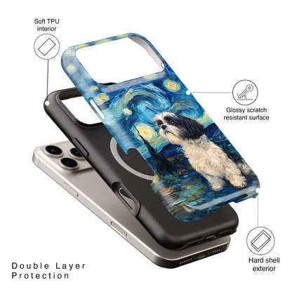 Barky Night (Shih Tzu) Design iPhone Case