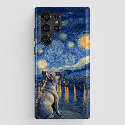 Barky Night (Frenchie) Design Phone Case for Galaxy S series Phones