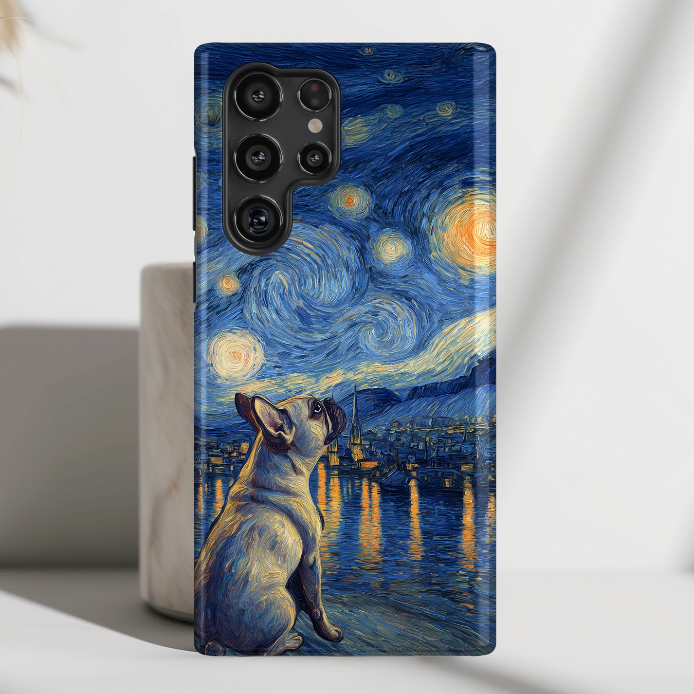 Barky Night (Frenchie) Design Phone Case for Galaxy S series Phones
