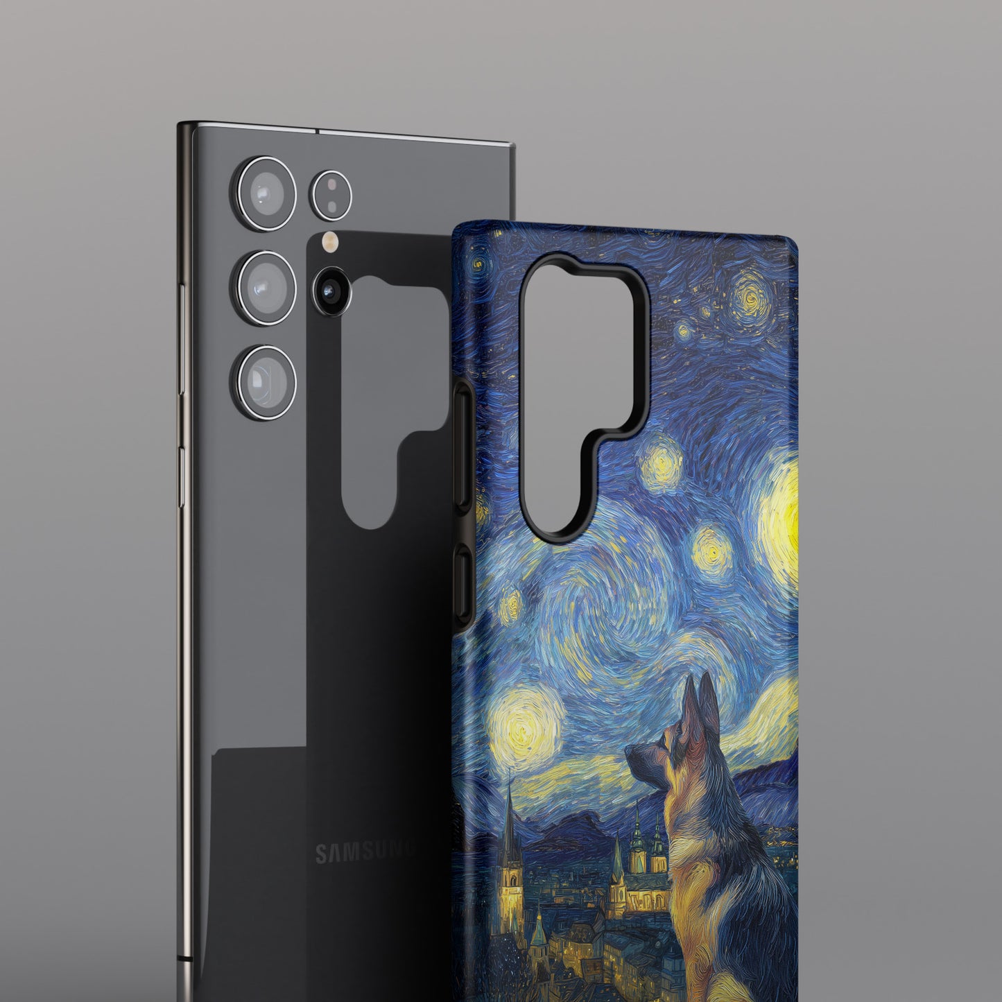 Barky Night (German Shepherd) Design Phone Case for Galaxy S series Phones