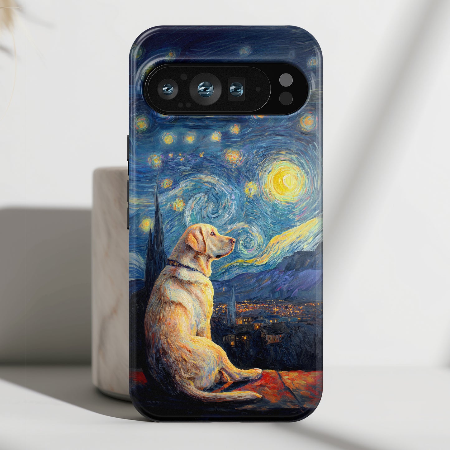 Barky Night (Golden Labrador) Design Phone Case for Google Pixel